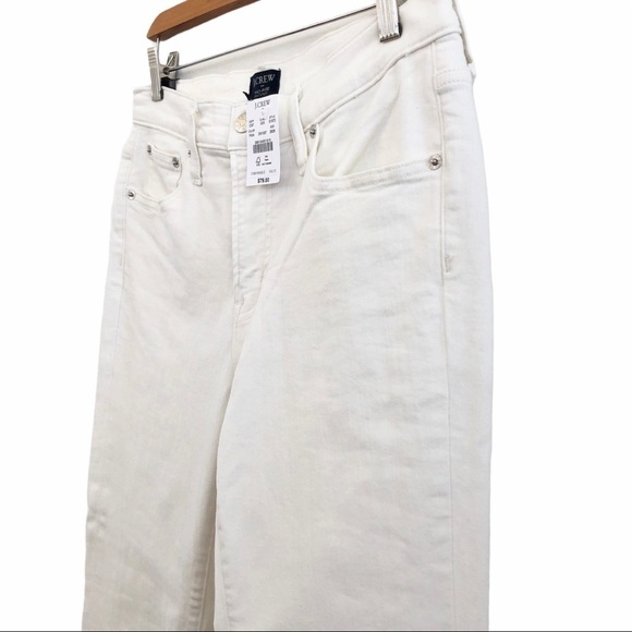 J. CREW Factory NWT 8” Mid Rise Skinny Denim Jeans Size 29 in White Denim - Picture 9 of 13